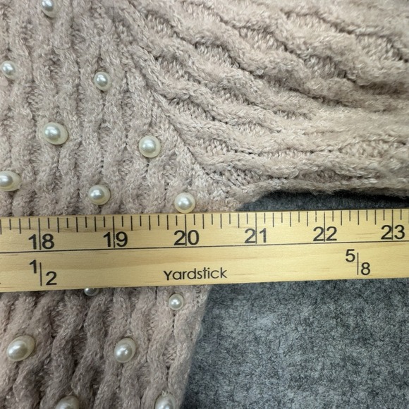 Joseph‎ A. Womens Sweater Womens L Pink Pearls Buttons Cardigan Soft Knit - Picture 4 of 10